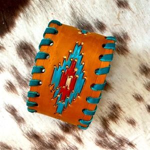 Western Aztec Cuff Bracelet